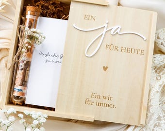Hochzeitsgeschenk - Holzbox JA