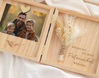 Patenonkel fragen Geschenk- und Erinnerungsbox