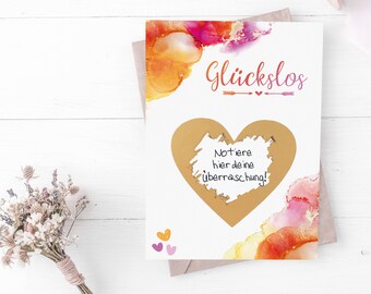 Rubbelkarten DIY - Karte, Gutschein für Geburtstag Hochzeit Taufe Schwangerschaft Baby - Rubbellose selber machen