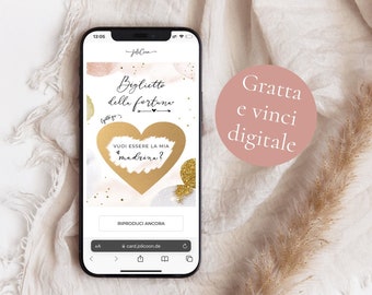 Vuoi essere la mia madrina - Gratta e vinci digitale Madrina - Regalo madrina cresima