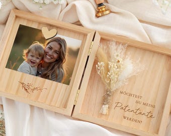 Patentante fragen Geschenk- und Erinnerungsbox