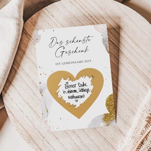 Rubbelkarte Das schönste Geschenk ist gemeinsame Zeit