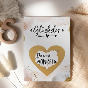 Rubbelkarte Du wirst Onkel - Schwangerschaft verkünden Onkel - Wir bekommen ein Baby - Rubbellos Onkel