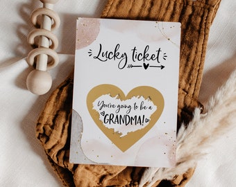 Pregnancy announcement scratch cards - You're going to be a grandma - Christmas pregnancy announcement grandma