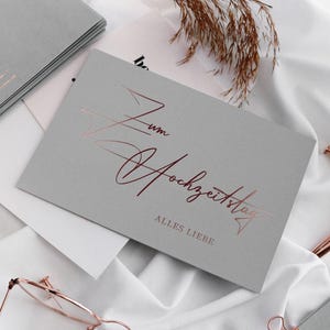 Karte Hochzeitstag - Zum Hochzeitstag alles Liebe Karte - Premium Hochzeitstag Karte mit Kuvert und Wachssiegel - Karte Jahrestag