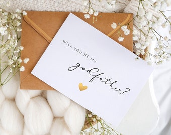 Will you be my godfather card with luxery envelope and wax seal - Godfather proposal
