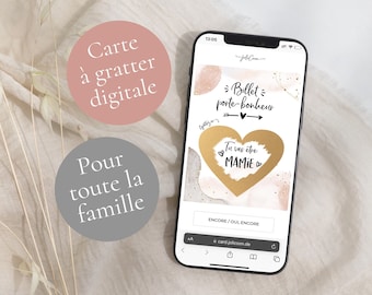 Annonce grossesse - Digital carte a gratter annonce grossesse famille - Annonce grossesse originale online