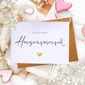 Du bist mein Herzensmensch - Karte beste Freundin - Karte freund - Geburtstagskarte beste Freundin