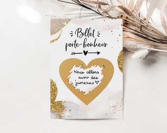 Bon cadeau cartes à gratter à faire soi-même - Bon cadeau anniversaire ou mariage - Carte a gratter de bon cadeau à remplir soi-même