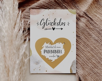 Rubbelkarte Willst du mein Patenonkel werden - Patenonkel fragen