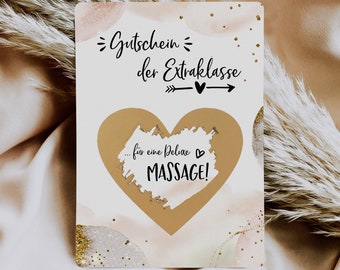 Gutschein für eine Massage Rubbellos