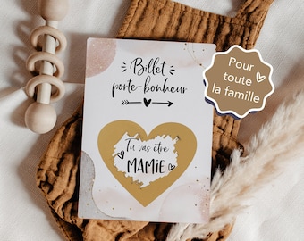 Annonce grossesse - Carte a gratter annonce grossesse famille - Annonce grossesse originale