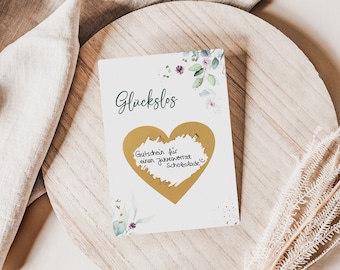 Rubbellose selber machen - Gutschein Geburtstag Hochzeit - Valentinstags-Karte - Gutscheinkarten zum Selbst Ausfüllen