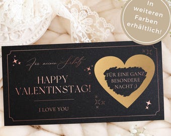 Valentinstag Karte personalisierbar mit edler Heißfolienveredelung