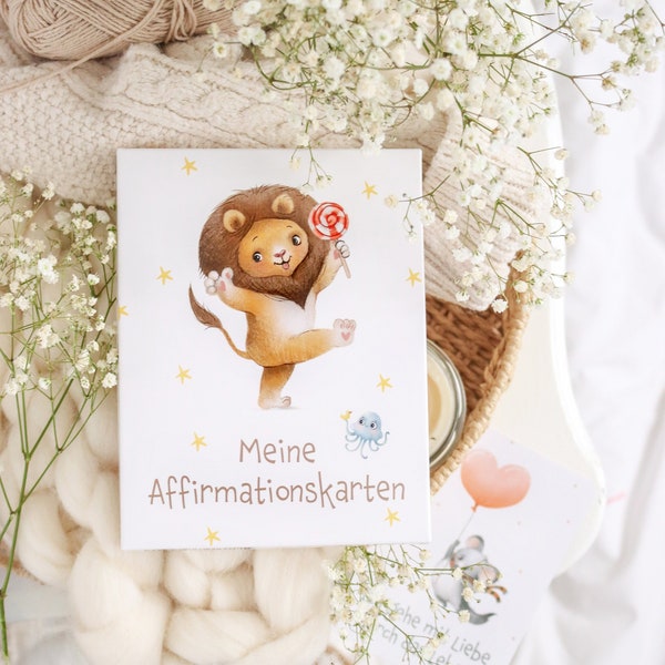 Affirmationskarten für Kinder - Gefühlskarten für Kinder - Mutmacherkarten Kinder - Positive Glaubenssätze