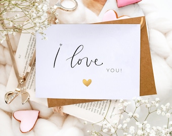 I love you Card - Valentinstagskarte - Karte Liebe