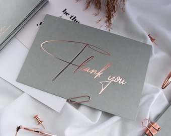 Thank you greeting card with envelope and wax seal - Big thank you card with envelope