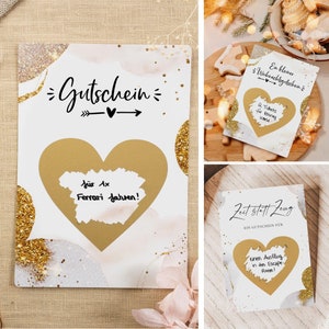Gutschein Rubbellose selber machen - Gutschein Geburtstag oder Hochzeit - Gutscheinkarten zum Selbstausfüllen