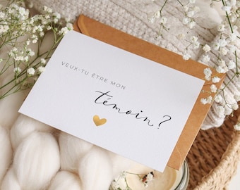 Veux-tu être mon témoin carte - Cadeau temoin mariage - Demande temoin mariage