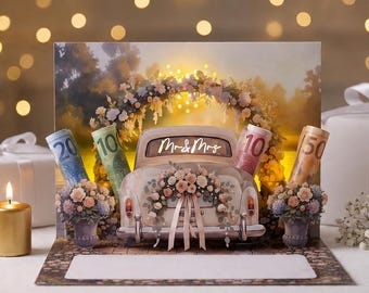 Hochzeitskarte mit Musik, Licht & Kuvert