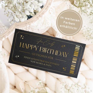 Geburtstag Gutschein selber machen - Gutschein für Geburtstag - Geburtstag Ticket personalisieren - Gutschein Geburtstag schenken