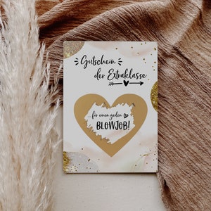 Valentinstagskarte - Gutschein für einen Blowjob - Couple Geschenke - Rubbelkarte Valentinstag - Lustige Geschenkidee für Ihn