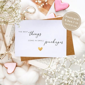 The best things come in small packages card Pregnancy announcement card image 9