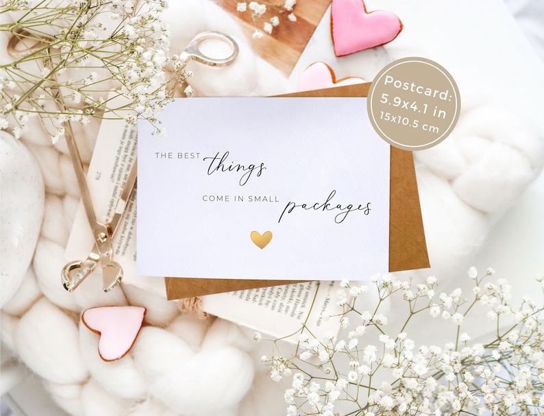 The best things come in small packages card Pregnancy announcement card image 9