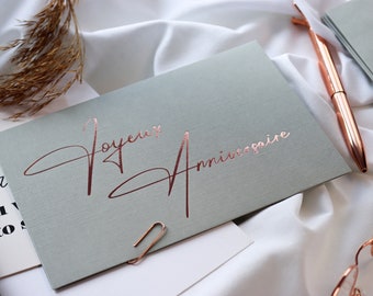 Carte anniversaire - Joyeux Anniversaire - Carte joyeux anniversaire - Jolie carte anniversaire avec enveloppe et cachet de cire