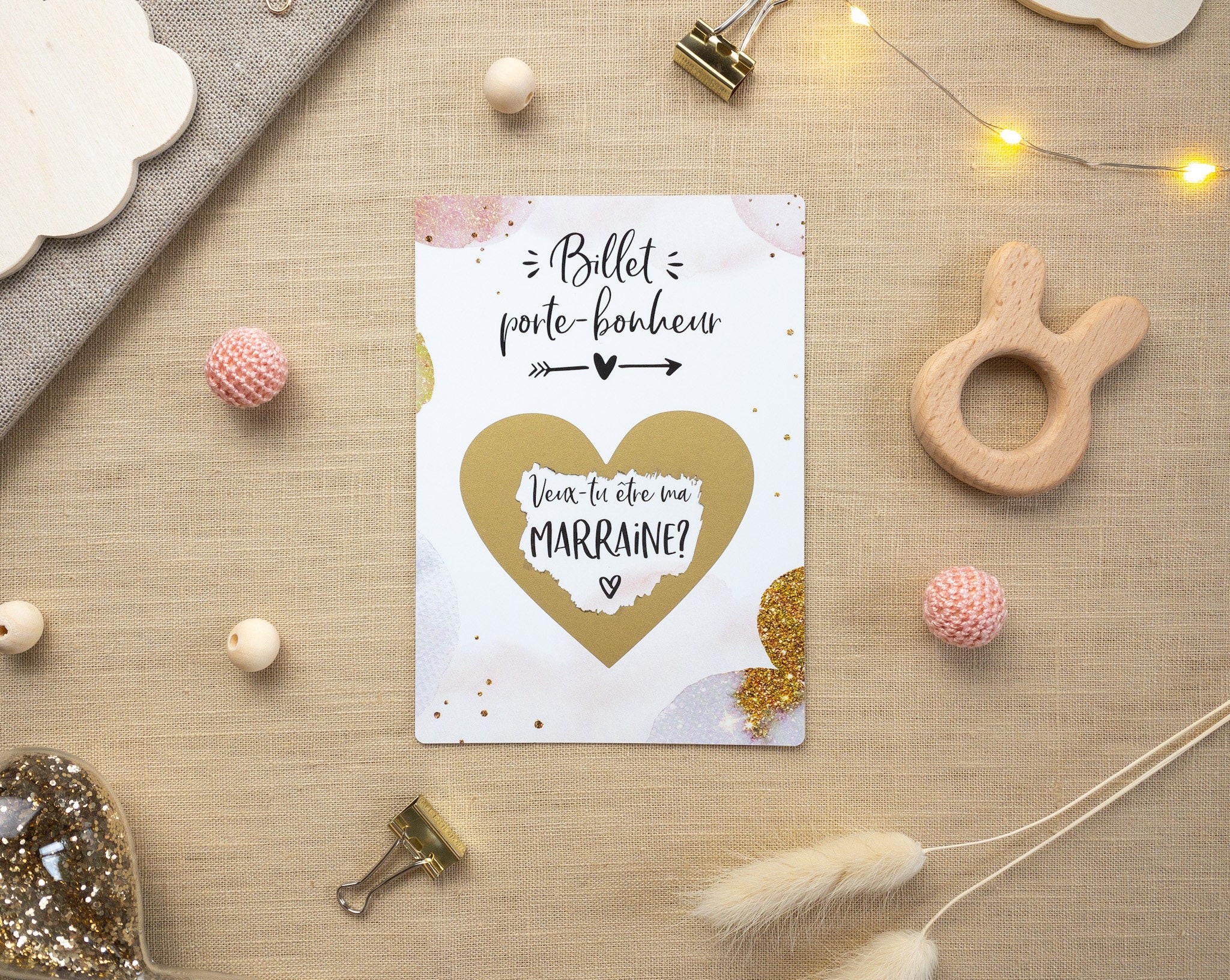 Carte á gratter Veux-tu être ma marraine cadeau marraine | Etsy