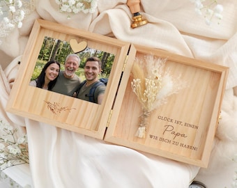 Papa Geschenk - Glück ist es einen Papa wie Dich zu haben Holzbox