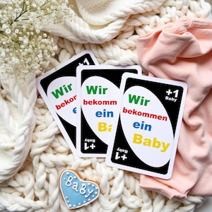 Schwangerschaft verkünden beim Karten spielen - Schwangerschaft verkünden Spieleabend - Schwangerschaft verkünden Ideen