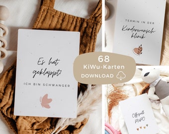 68 Meilensteinkarten - ICSI IVF IUI - Meilensteinkarten Kinderwunsch - Meilensteine - Ivf Karte - Schwanger werden Digitaler Download - KiWu