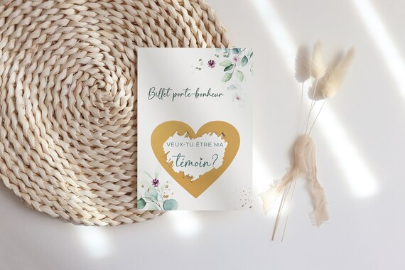 Veux-tu être ma temoin Carte á gratter Cadeau temoin mariage