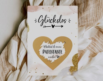 Rubbelkarte Willst du meine Patentante sein - Patentante fragen