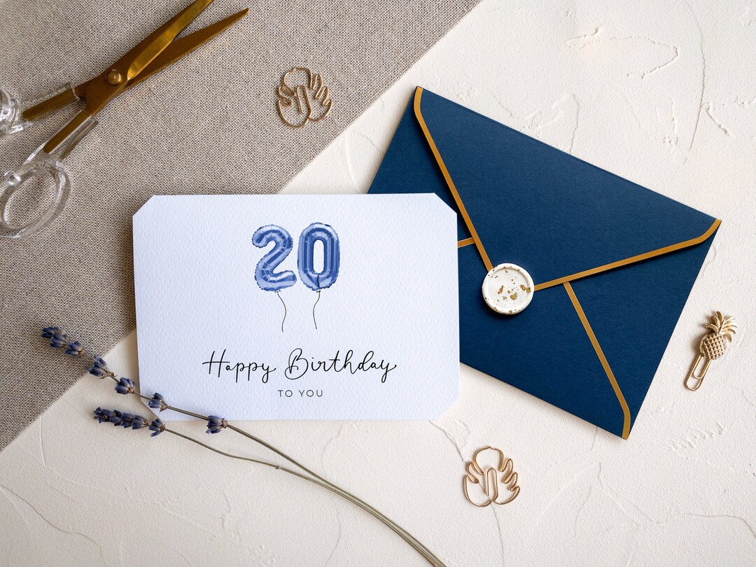 20 Geburtstag Karte Happy Birthday to you 20 Geburtstagskarte 20 mit