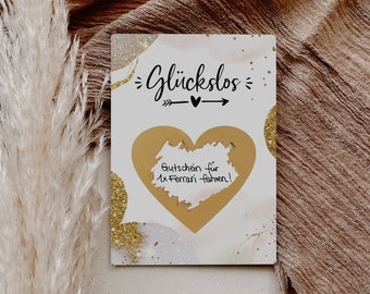 Glückslos zum rubbeln - Gutschein für Geburtstag