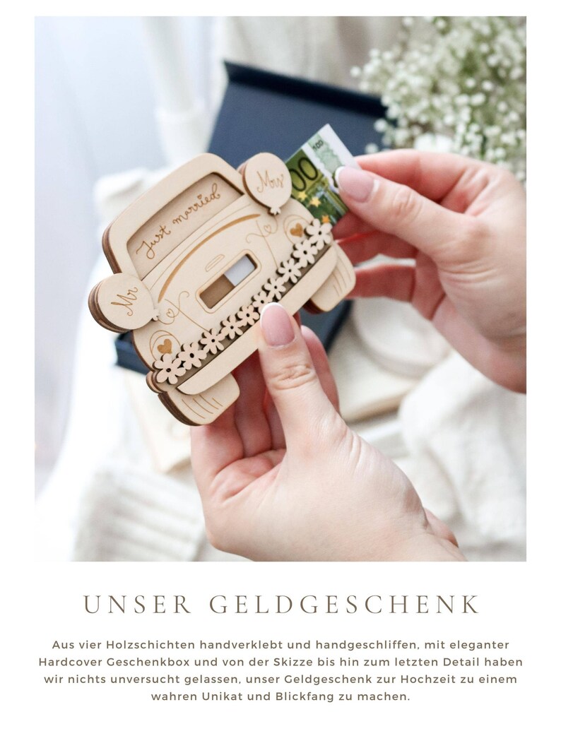 Geldgeschenk Hochzeit Geldgeschenke zur Hochzeit Hochzeitsgeschenke Geld Hochzeitsgeschenke für Brautpaar Geld schenken Bild 3