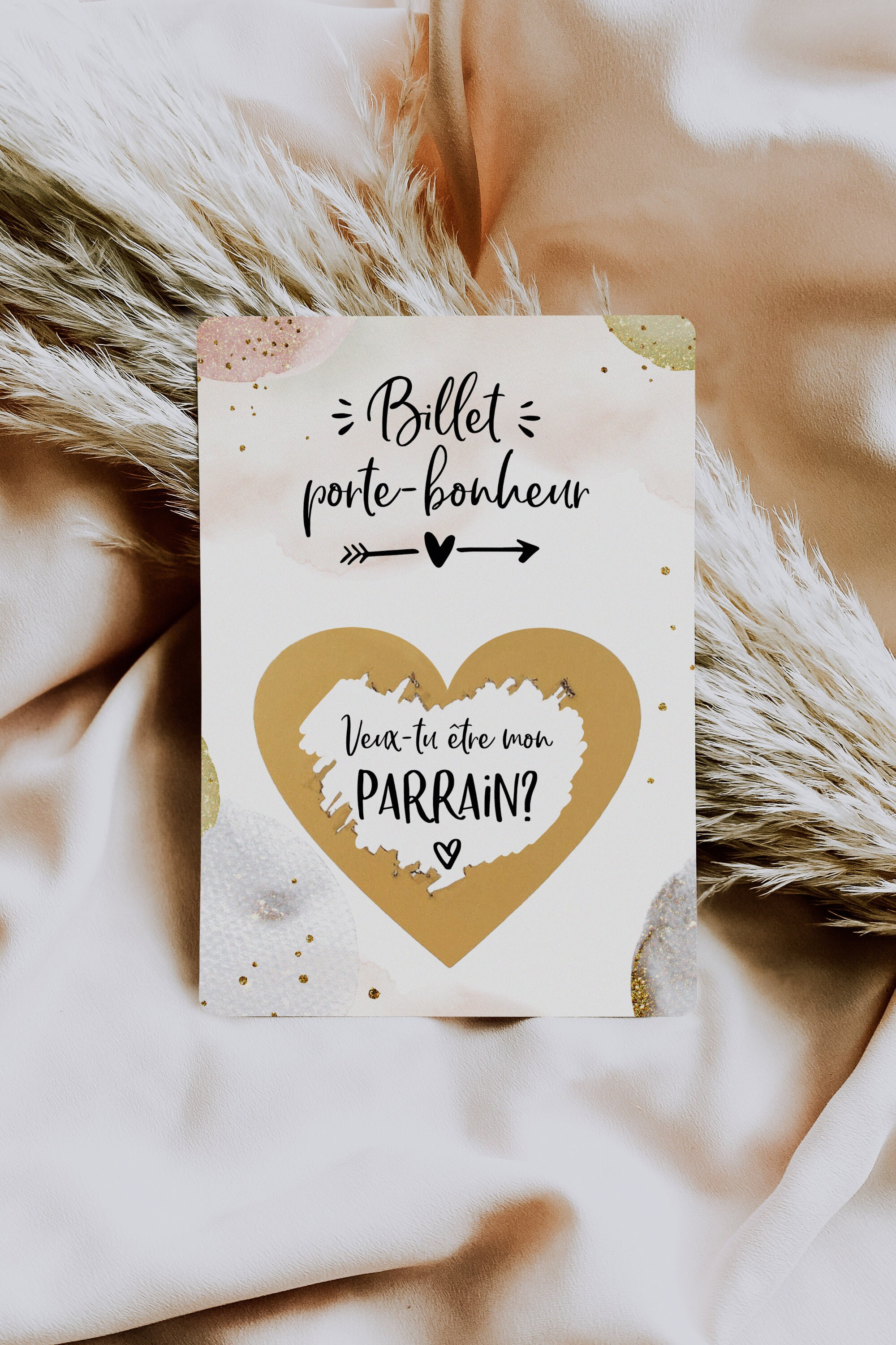 Carte Parrain/Marraine – Lovely Creation