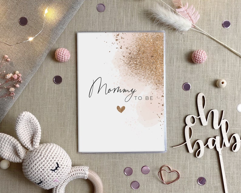 Mutterpasshülle personalisiert MOMMY TO BE mit Namen Hülle Mutterpass Geschenk Schwangerschaft werdende Mama Mommy to be