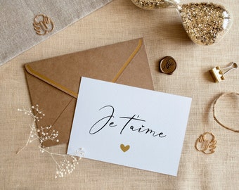 Carte Je t'aime - I love you card - Jour de la saint valentin