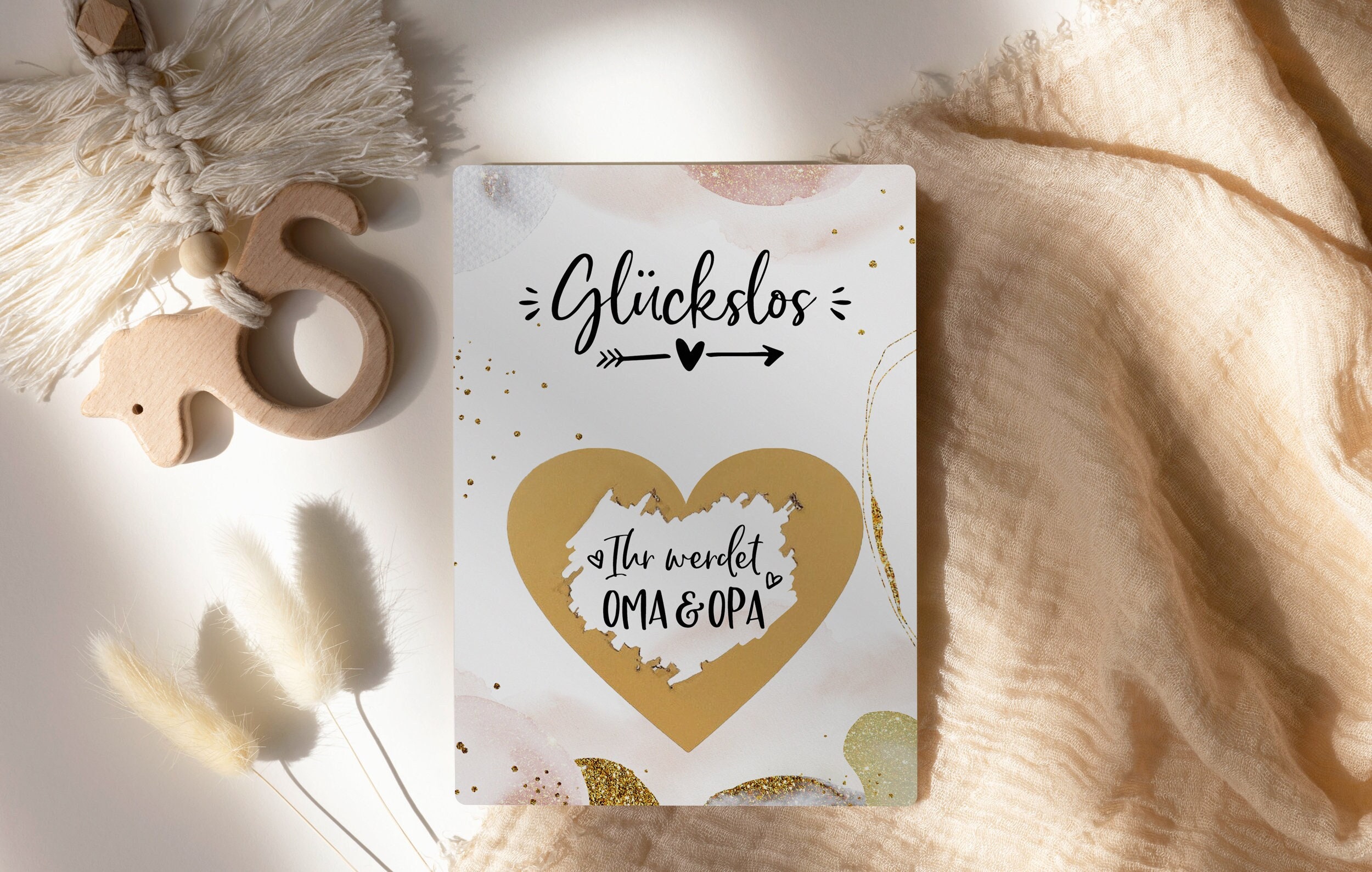 Rubbellos Ihr werdet Oma und Opa - Wir bekommen ein Baby - Schwangerschaft verkünden Großeltern