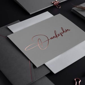 Dankeschön Karte - Dankeskarten - Karte Danke mit Kuvert und Wachssiegel