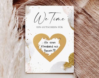We Time Gutschein Rubbellos zum selber beschriften