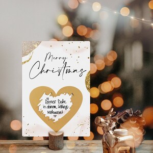 Weihnachtskarte Merry Christmas Überrasschungs Rubbellos Weihnachten image 4