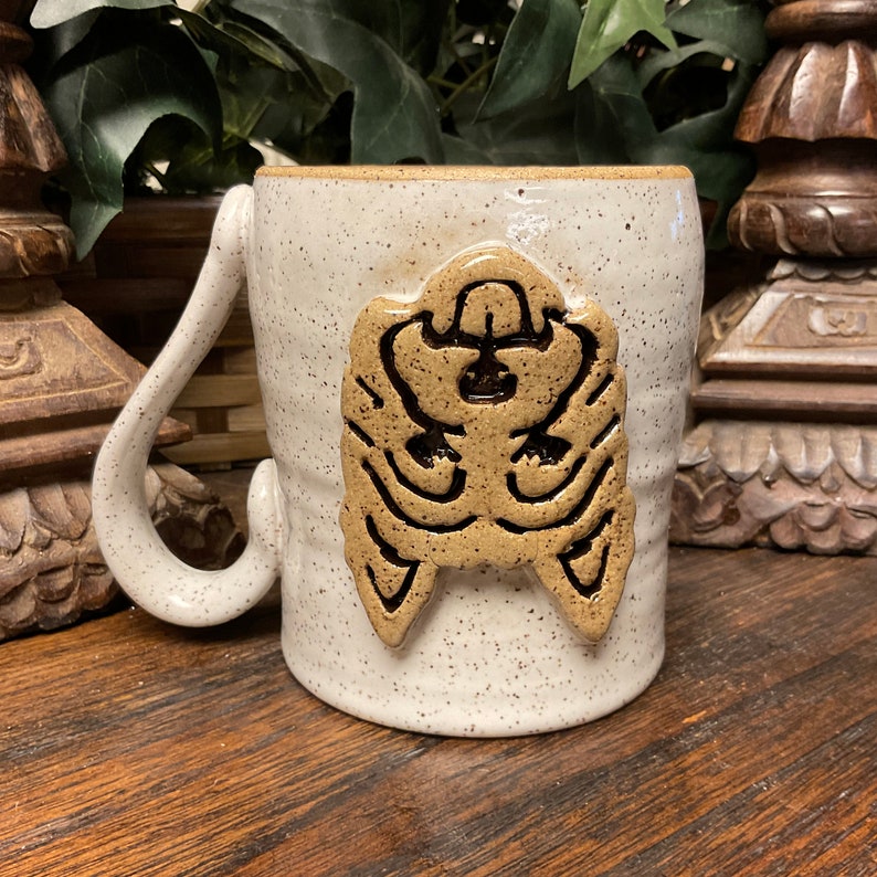 Holds 16 Oz. Handmade Terrier Pup, Dog Stoneware Pottery Coffee Mug