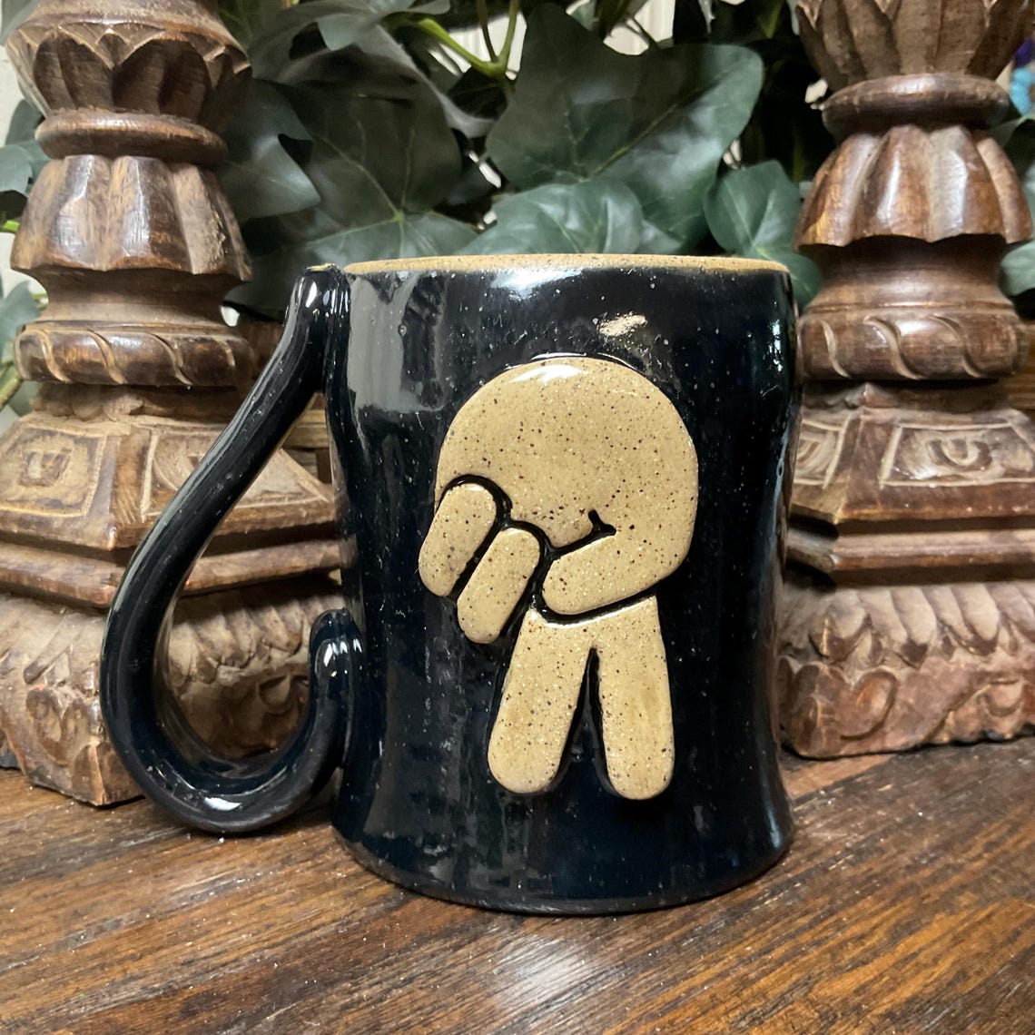 Peace Sign Pottery Holds 12 Oz. Handmade Rustic Peace Sign Pottery Coffee Mug, Coffee Cup ...