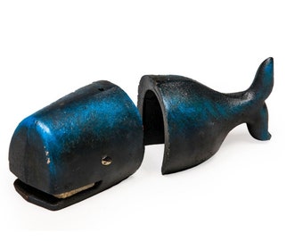 Cast Iron Whale Bookends