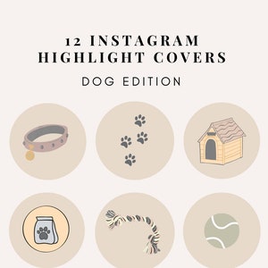 12 Instagram Highlight Cover - Dog Edition | Canva | Instagram | Hund Social Media | Tierarzt | Hundepflege | Hunde Internat | Haustiere Instagram