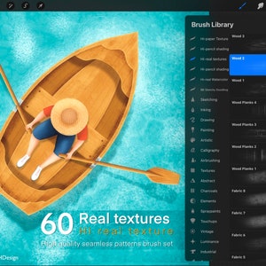 Procreate high quality real textures brush set
